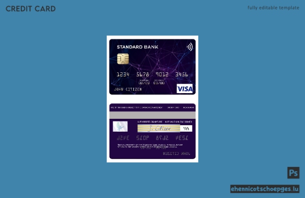 Beispielvorschau der Angola Standard Bank Visa-Karte